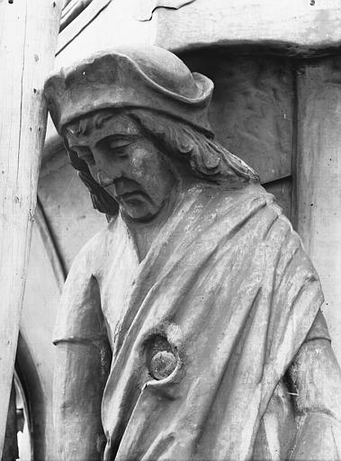 Cathédrale Notre-Dame Clocher à l'Ange, buste d'une cariatide, Lajoie, Abel, 