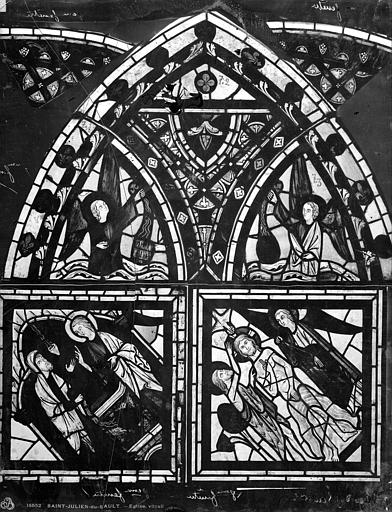 Eglise Vitrail : sainte Marguerite et le Christ, Leprévost (photographe), 