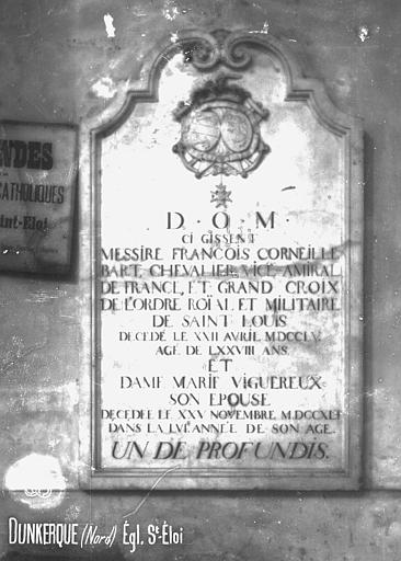 Eglise Saint-Eloi Pierre tombale de Corneille Bart, Robert, Paul (photographe), 