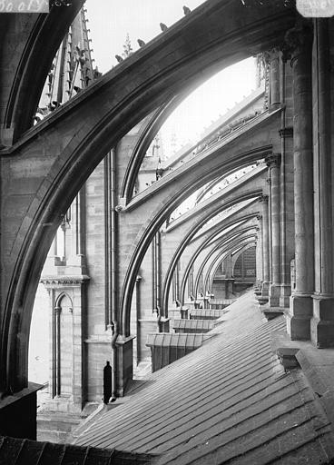 Cathédrale Notre-Dame Arcs-boutants de la nef, au nord, Lajoie, Abel, 
