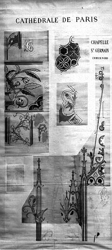 Cathédrale Notre-Dame Peintures murales d'après les dessins de Viollet-le-Duc, Durand, Eugène (photographe), 75 ; Paris ; Médiathèque de l'Architecture et du Patrimoine