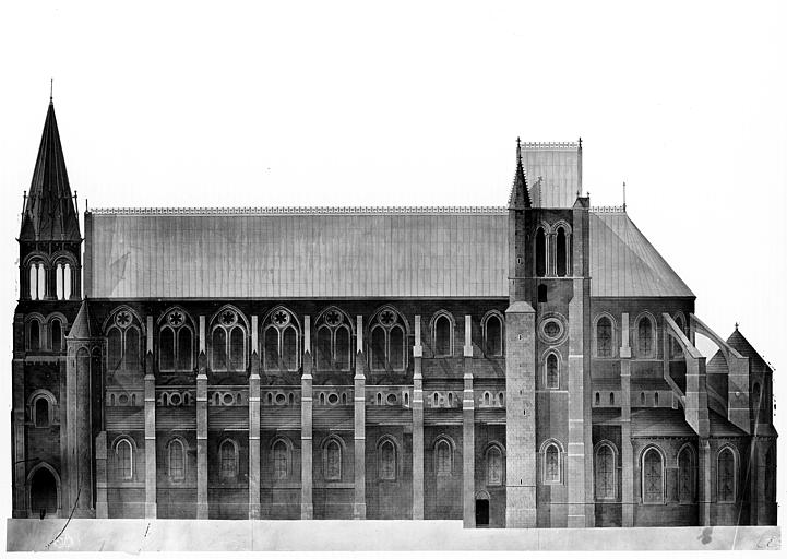 Abbaye Saint-Nicolas (ancienne) Dessin, église, Durand, Eugène (photographe), 75 ; Paris ; Médiathèque de l'Architecture et du Patrimoine