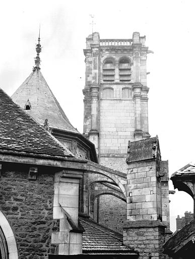 Eglise Saint-Thibault Clocher, Louzier (photographe), 