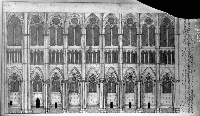 Cathédrale Notre-Dame Reproduction de dessins, Catala (photographe), 75 ; Paris ; Bibliothèque nationale de France