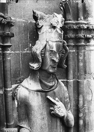 Cathédrale Notre-Dame Buste de roi, galerie de la  tour nord, Lajoie, Abel, 