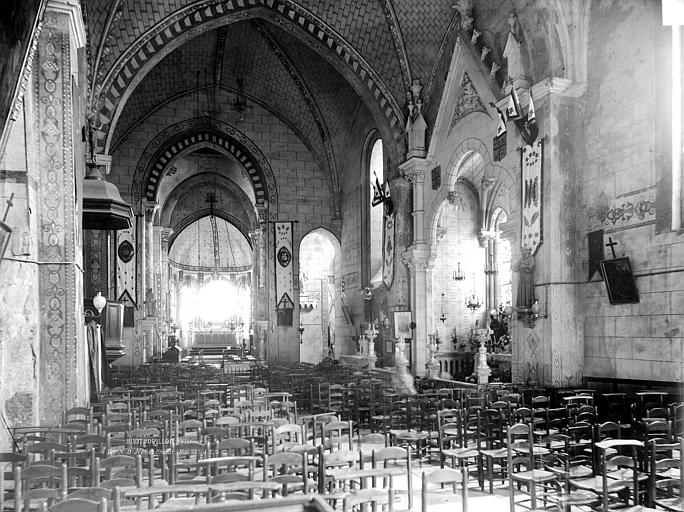 Eglise Notre-Dame (ancienne) Vue intérieure de la nef vers le choeur, Durand, Jean-Eugène (photographe), 