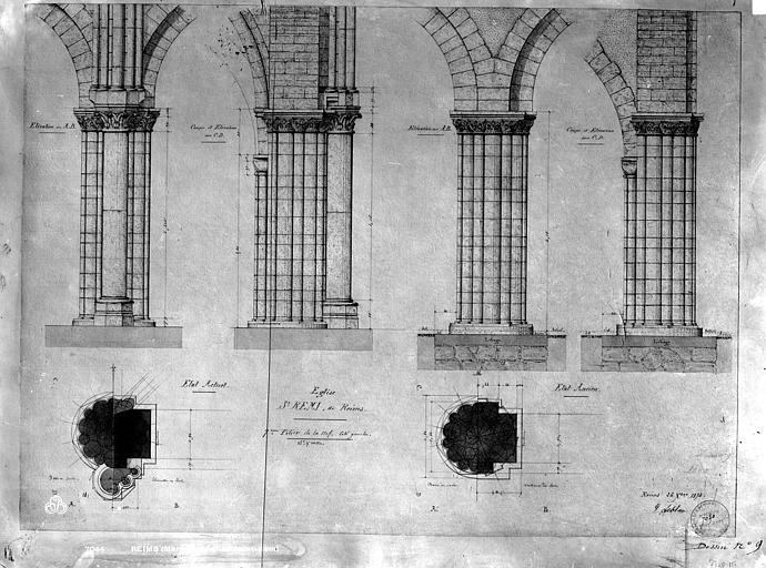 Eglise Saint-Remi Dessin, Durand, Eugène (photographe), 75 ; Paris ; Médiathèque de l'Architecture et du Patrimoine
