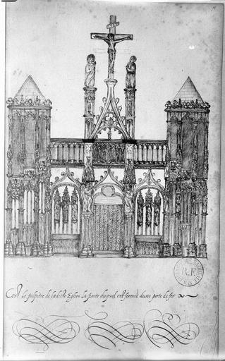 Cathédrale Notre-Dame Reproduction de dessins, Catala (photographe), 75 ; Paris ; Bibliothèque nationale de France