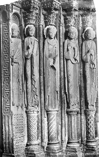 Cathédrale Saint-Julien Portail de la façade sud : statues de l'ébrasement droit, Mieusement, Médéric (photographe), 