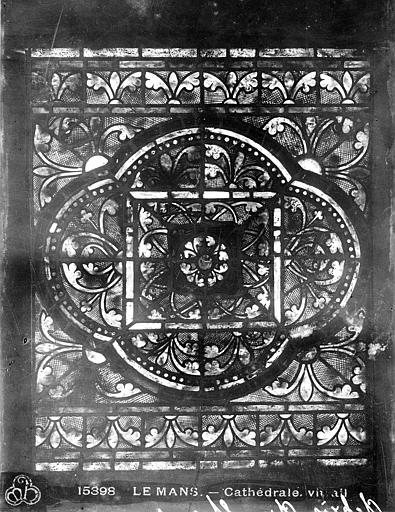 Cathédrale Saint-Julien Vitrail : fragments, Leprévost (photographe), 