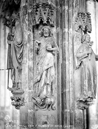 Eglise Saint-Nazaire Intérieur : statues d'un pilier, Mieusement, Médéric (photographe), 