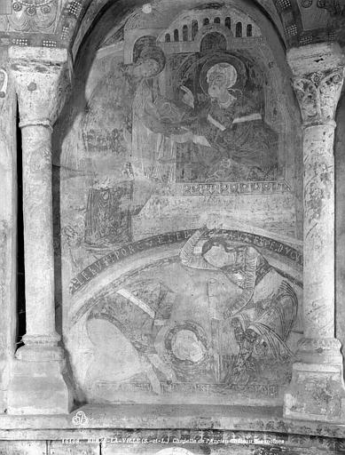 Château des Moines de Cluny Chapelle : peintures murales, Neurdein (frères) ; Neurdein, Louis ; Neurdein, Louis (photographe), 