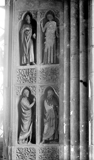 Cathédrale Notre-Dame Revers du portail de la façade ouest : statues dans les niches, Sainsaulieu, Max (photographe), 