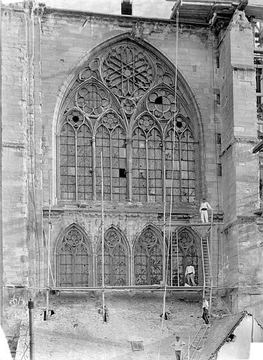 Cathédrale Saint-Etienne Façade nord : partie supérieure du transept, Durand, Jean-Eugène (photographe), 