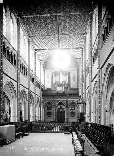 Eglise Saint-Aignan Intérieur : nef, vue du choeur, Mieusement, Médéric (photographe), 