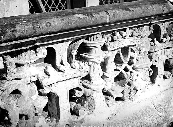 Château Partie François Ier : détail d'une balustrade, état avant restauration, Mieusement, Médéric (photographe), 