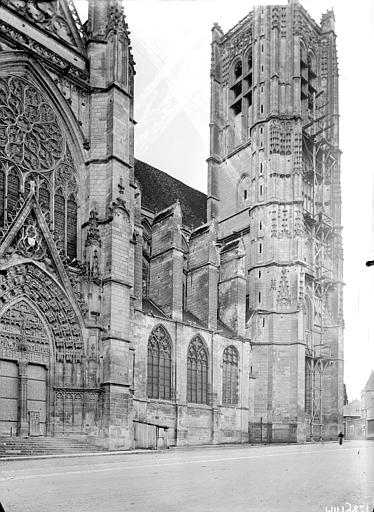 Cathédrale (ancienne) ; Eglise Saint-Etienne Façade nord : Partie ouest, Gossin (photographe), 