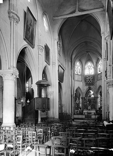 Eglise Saint-Germain Nef, vue de l'entrée, Durand, Eugène (photographe), 