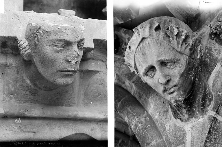Cathédrale Notre-Dame Transept sud : détail de figures sculptées, Mieusement, Médéric (photographe), 