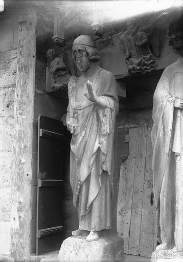 Cathédrale Notre-Dame Bras nord du transept, statue de prophète, Lajoie, Abel, 