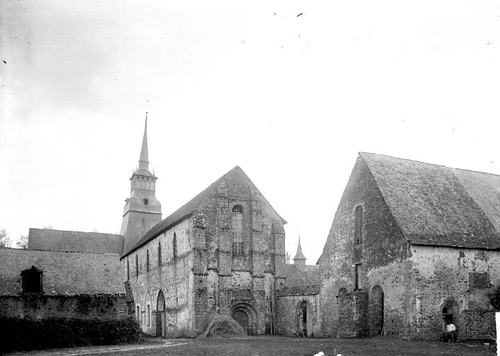 Eglise de l'ancienne abbaye de Clermont Ensemble ouest et bâtiments abbatiaux, Enlart, Camille (historien), 
