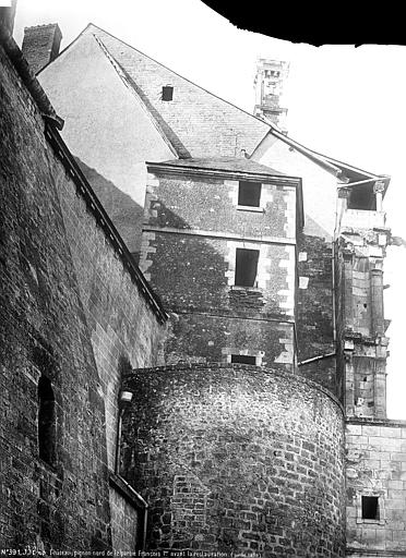 Château Pignon nord de la partie François Ier, état avant restauration, Mieusement, Médéric (photographe), 