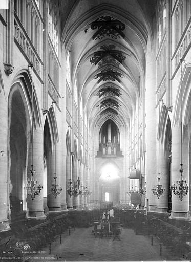 Eglise Saint-Jacques Nef, vue de l'entrée, Durand, Eugène (photographe), 