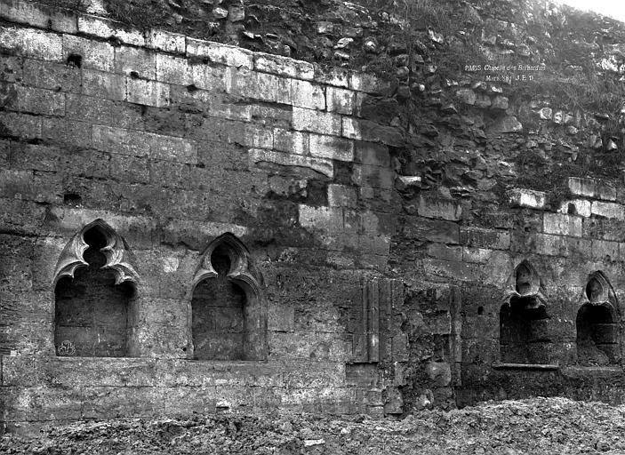 Couvent des Bernardins (ancien) Chapelle, fouilles de mars 1888, Durand, Eugène (photographe), 