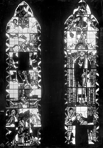 Cathédrale Saint-Etienne Vitrail, saint, Crucifixion, Leprévost (photographe), 