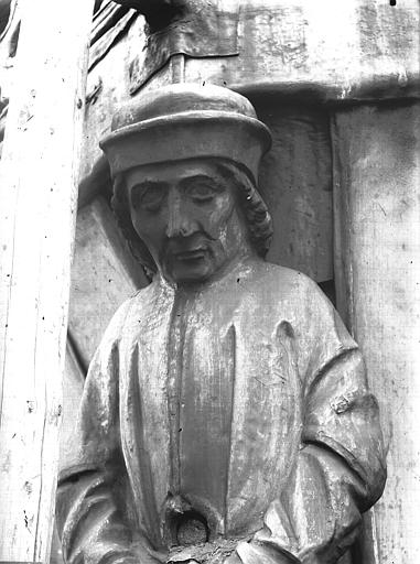 Cathédrale Notre-Dame Clocher à l'Ange, buste d'une cariatide, Lajoie, Abel, 