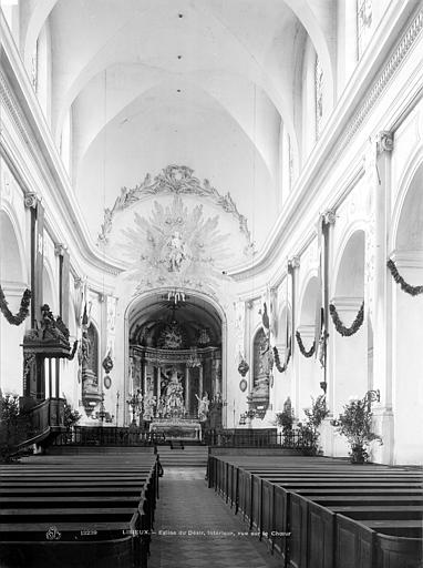 Eglise du Désir Vue intérieure de la nef vers le choeur, Durand, Jean-Eugène (photographe), 
