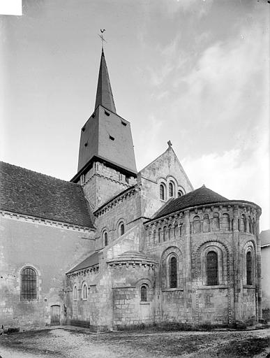 Eglise collégiale Saint-Germain Abside et clocher, côté sud-est, Heuzé, Henri (photographe), 