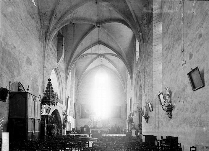 Eglise Saint-Jean Nef vue de l'entrée, Enlart, Camille (historien), 