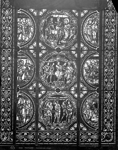 Cathédrale Saint-Pierre Vitrail, baie A : scènes légendaires, Leprévost (photographe), 
